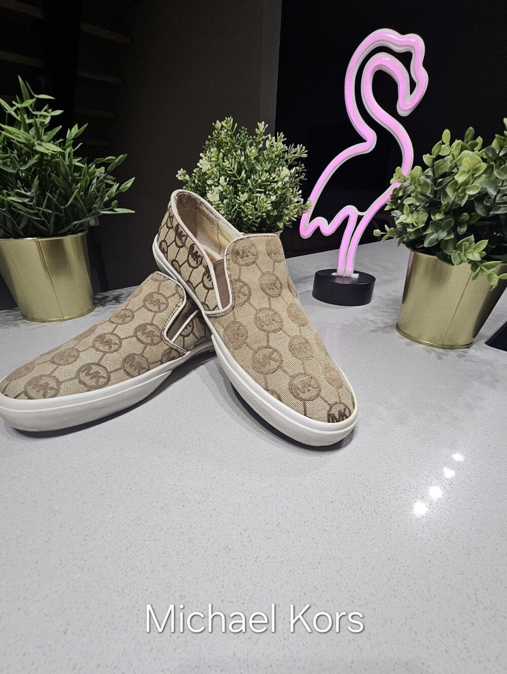 MICHAEL KORS Beaux Souliers slip-on / Loafers à logo signature